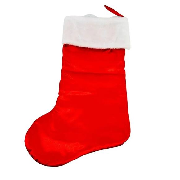 Red Satin I Love My Beagle Dog Christmas Holiday Stocking - Picture 3 of 3